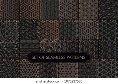 Seamless White Vector White Design Pattern. Repeat Black Graphic Gold Wallpaper Texture. Repeat Simple Graphic Black Grid Texture.