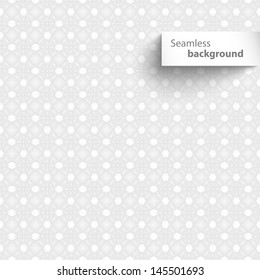 Seamless white wave geometric texture. Vector illustration