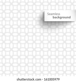 Seamless white wave geometric texture. Vector illustration