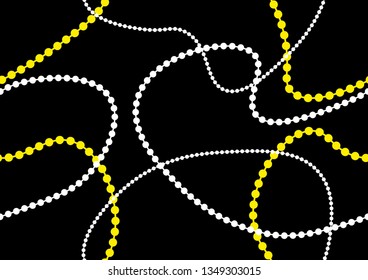 Seamless White and Yellow Chain Pattern for Fashion and Fabric Prints