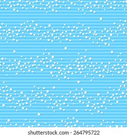 Seamless white-blue pattern with circles and stripes