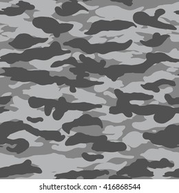 Seamless wide urban gray camo pattern vector