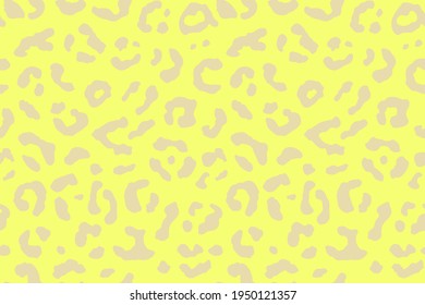 Seamless wild animal fur pattern. Fashionable wild leopard print background. Modern panther animal fabric textile print design. Stylish vector color illustration