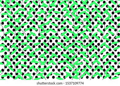 Seamless wild plant pattern, editable eps 10.