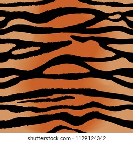 A seamless wild tiger print. Vector 10 eps