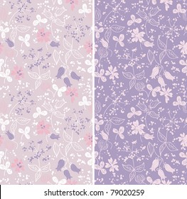 Seamless wildflower pattern