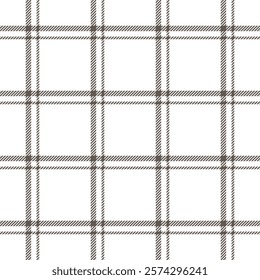 Seamless windowpane pattern. Checkered tartan plaid repeating white background. Design for textile, fabric, curtain, wrapping.