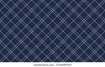 Seamless windowpane plaid pattern background in navy blue and white suitable for casual jackets, coats, trousers
