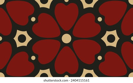 Seamless Wine Flowers Repeating Pattern Vector Images - Floral Background - Easily Editable - Fabric Colorful lIlustration Texture