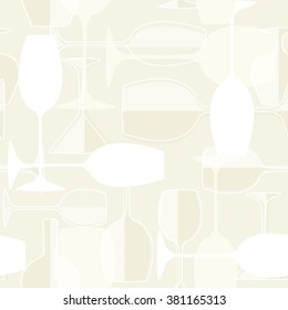Seamless wineglass background. Easy to use for paper, fill sites, textile