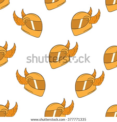 Seamless winged crash helmets