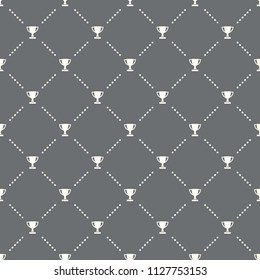 seamless winner cup pattern on a dark background. cup icon creative design. Can be used for wallpaper, web page background, textile, print UI/UX