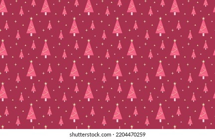 Seamless winter backdrop with simple Christmas trees. vector illustration