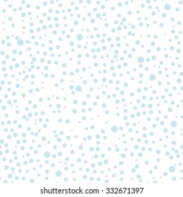 Seamless winter background. Blue snow on white background. Sweet Vintage vector illustration.