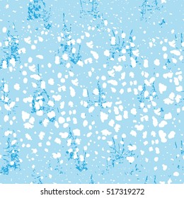 seamless winter background with Christmas trees and snow