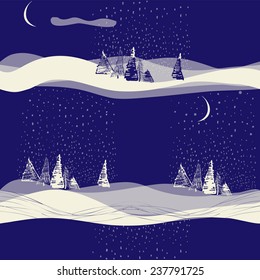 seamless winter background landscape