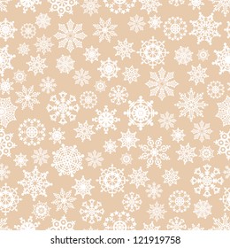Seamless winter background with snowflakes