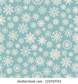Seamless winter background with snowflakes