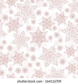 Seamless winter background with snowflakes