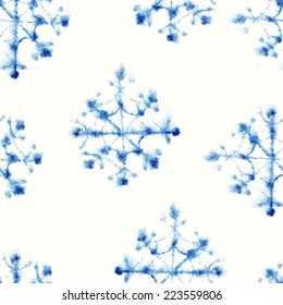 Seamless winter background with snowflakes