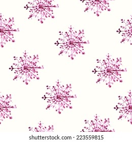 Seamless winter background with snowflakes