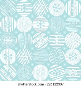 Seamless winter background with  snowflakes 
