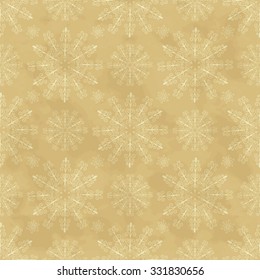 Seamless winter background with snowflakes