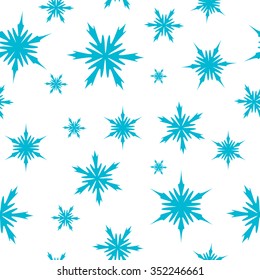 Seamless winter background with snowflakes