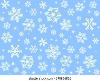 Seamless winter background with snowflakes