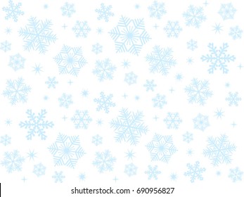 Seamless winter background with snowflakes