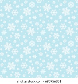 Seamless winter background with snowflakes