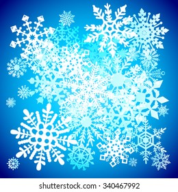 Seamless winter background with snowflakes art