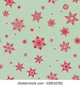 Seamless winter background with snowflakes. EPS 10 vector file included