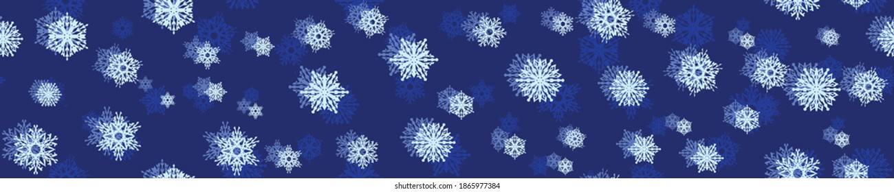 El fondo de invierno sin foco con copos de nieve. Imagen del vector