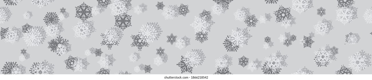 Nahtloser Winterhintergrund mit Schneeflocken. Vektorbild