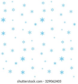 Seamless winter of blue fishnet star on a white background. Abstract background.