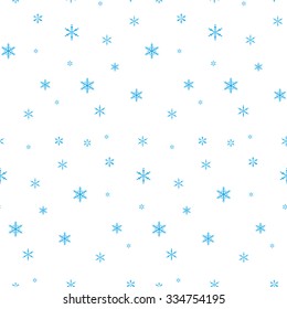 Seamless winter of blue fishnet star on a white background. Abstract background.