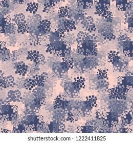 Seamless winter camouflage. Editable.