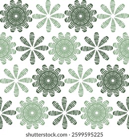 Seamless winter green theme and violet theme flower texture background pattern design for tiles and textiles.