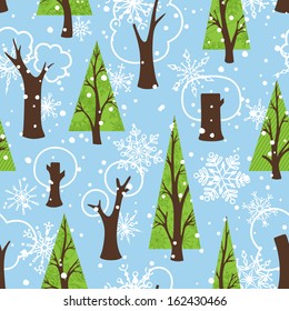 Seamless winter pattern