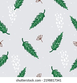 Seamless winter pattern background with tree,snow.Template for greeting ,congratulations,invitation card and wrapping.
