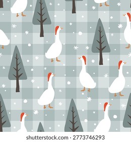 Seamless winter pattern and