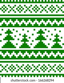 Seamless winter pattern with fir-trees. EPS8