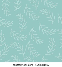 Seamless Winter Pattern with Hand Drawn Winter Elements. Scandinavian Style. Merry Christmas Texture