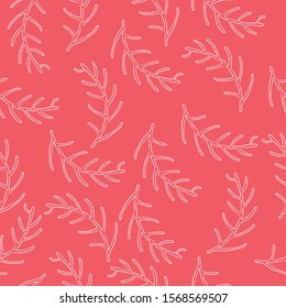Seamless Winter Pattern. Merry Christmas Texture. Hand Drawn Scandinavian Style. Vector Illustration