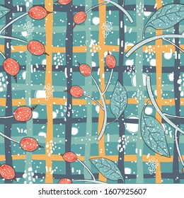 Seamless Winter Pattern. Merry Christmas Texture.  Illustration