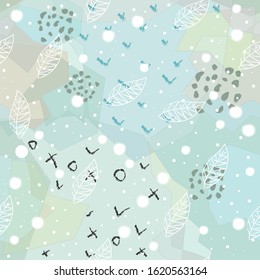 Seamless Winter Pattern. Merry Christmas Texture. Scandinavian Style