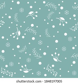 Nahtloses Wintermuster. Frohe Weihnachtstextur. Vektorgrafik