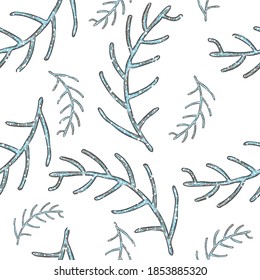 Seamless Winter Pattern. Merry Christmas Texture. Vector Illustration