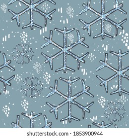 Patrón invernal sin mar. Feliz Navidad. Ilustración vectorial